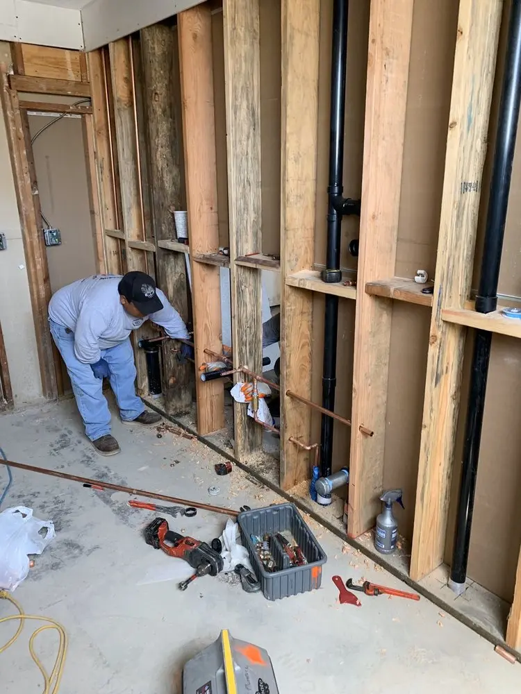 Commercial rough-in plumbing for Gas Line Repair in Burmont